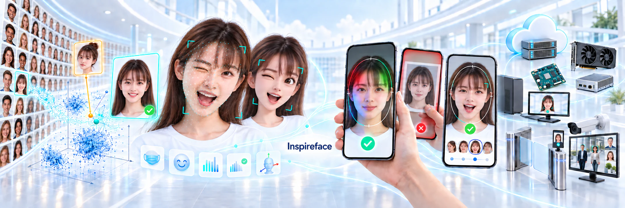 InspireFace face analysis, recognition, liveness detection, and cross-platform deployment